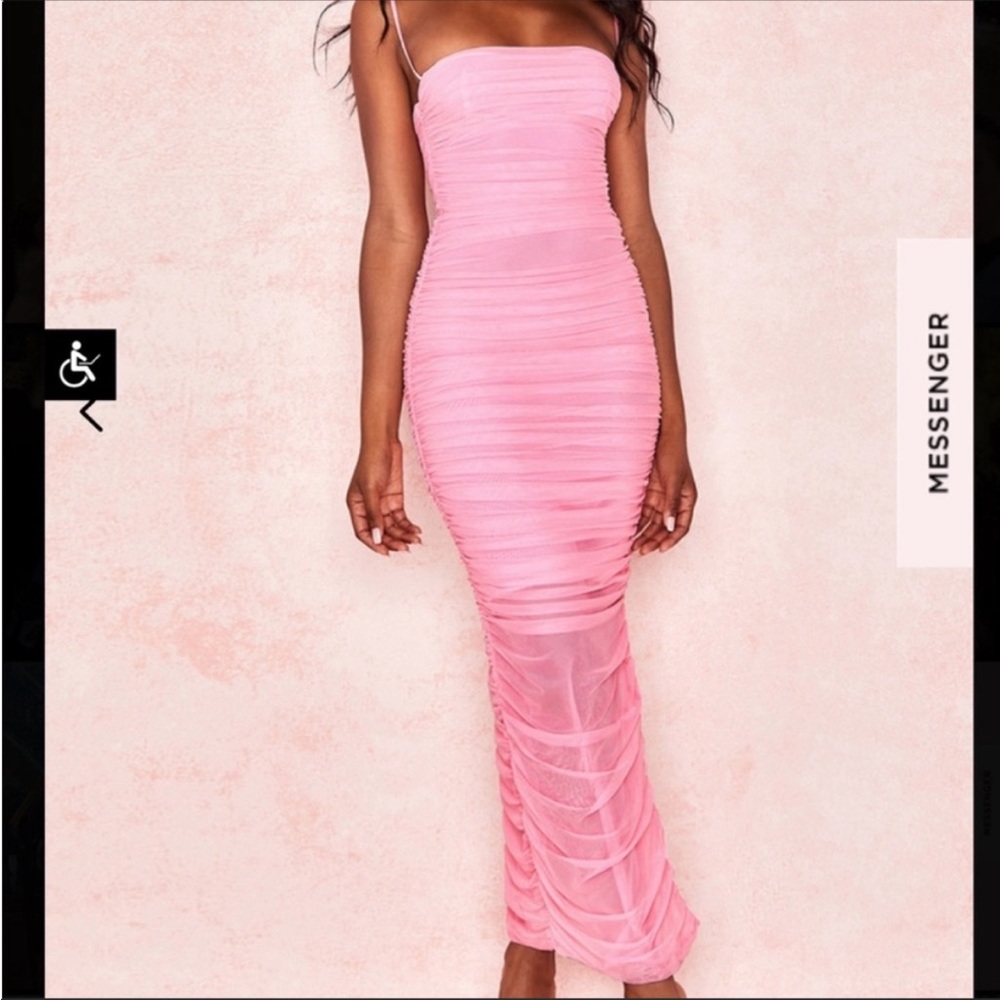 House of CB fornarina dress in bubble gum pink